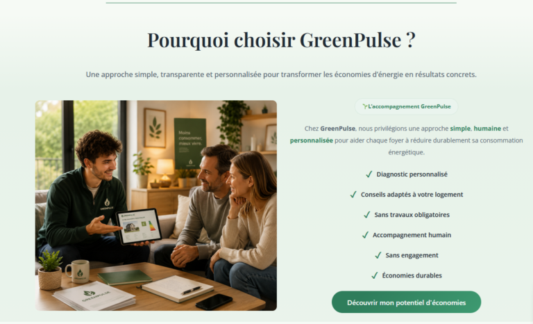 Greenpulse, one page fictif